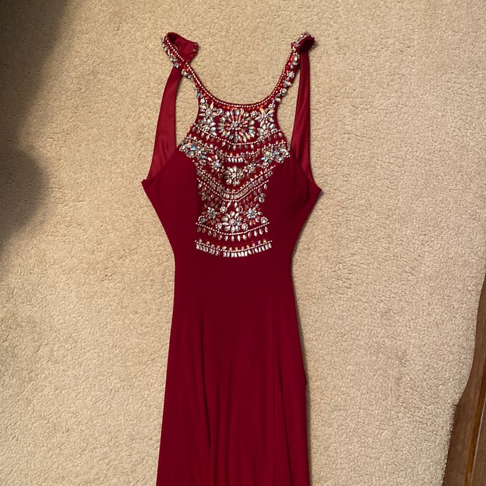 Dark red homecoming/prom dress